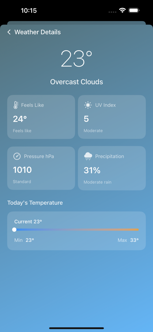 AI Weather — forecast detail